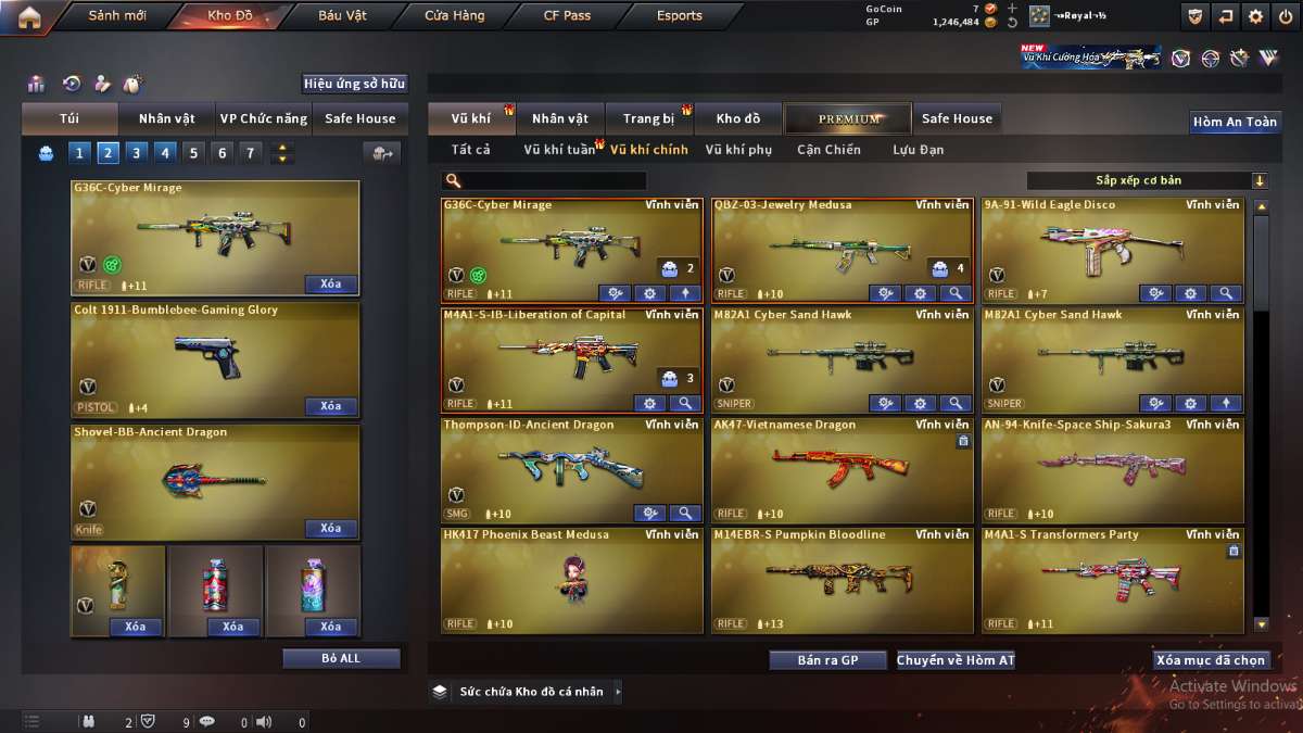 shop acc cf uy tin gia re